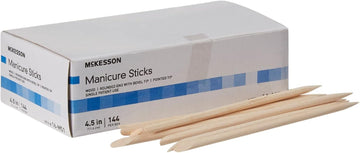 Mckesson Manicure Stick, Non-Splintering, 100% White Birch Wood, 4.5 In, 144 Count