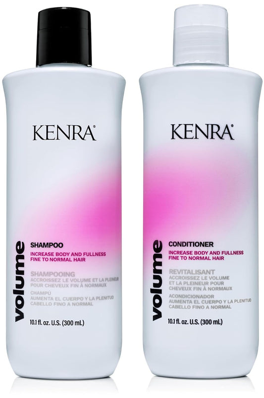 Kenra Volume Shampoo & Conditioner Set | Creates Body, Bounce & Fullness | Increases Volume up to 45% | Adds Shine | Color Safe | Fine To Normal Hair | 10.1 fl. oz. : Beauty & Personal Care