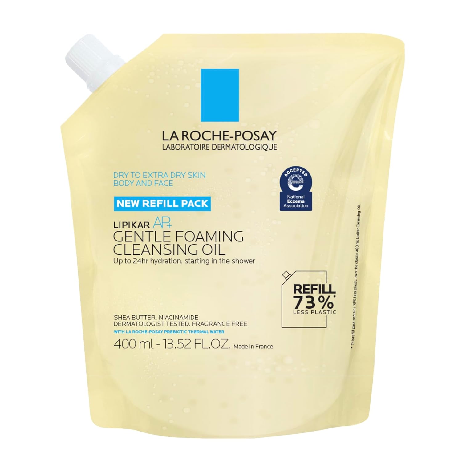 La Roche-Posay Lipikar Ap+ Gentle Foaming Cleansing Oil, Gentle Oil Cleanser For Face And Body Formulated With Niacinamide, Long-Lasting 24-Hour Hydration, Fragrance-Free & Soap Free