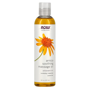 Solutions Arnica Warming Relief Massage Oil Now Foods 8 Oz Liquid