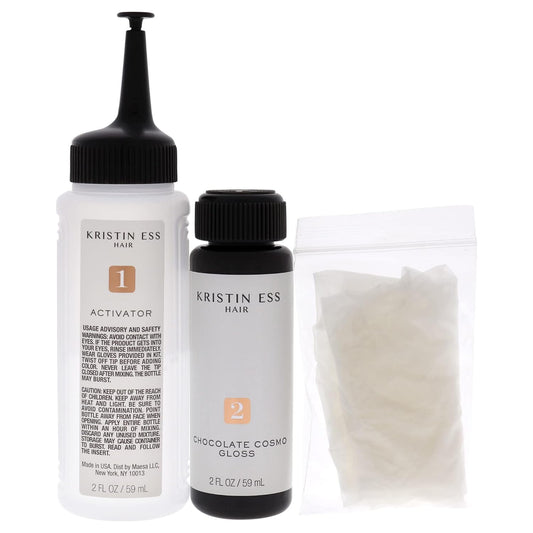 Kristin Ess Signature Hair Gloss - - Brightening And Toning Glaze For Unisex/Women'S Hair In 1 Application -Chocolate Cosmo Dark Golden Brown - 2 Fl Oz
