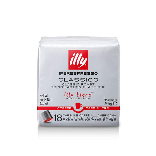 illy Coffee iperEspresso Capsules - Single-Serve Coffee Capsules & Pods - Single Origin Coffee Pods – Classico Medium Roast with Notes of Caramel - For iperEspresso Capsule Machines – 18 Count