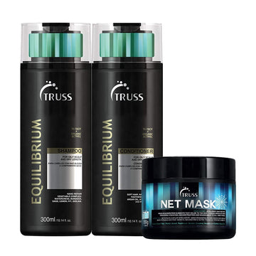 Truss Equilibrium Shampoo And Conditioner Set Bundle With Net Hair Mask