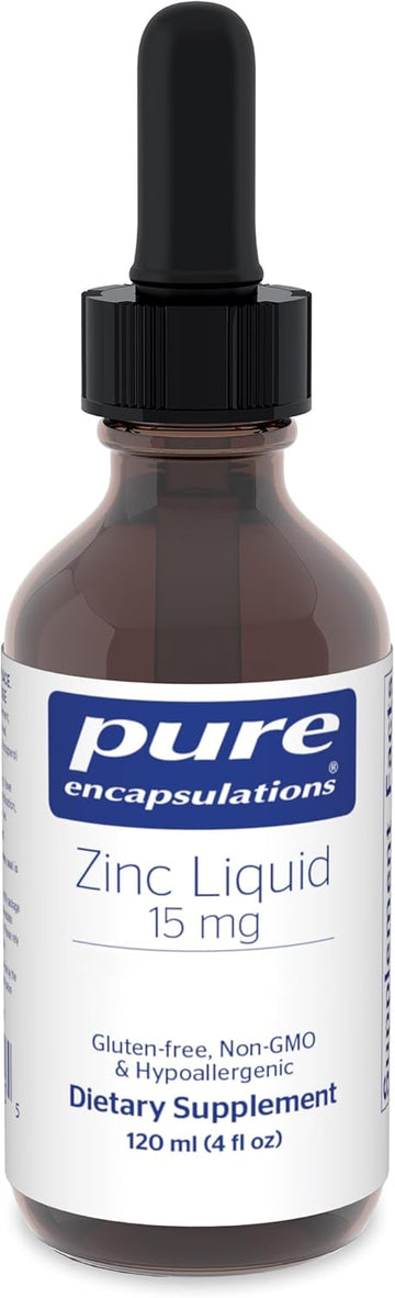 Pure Encapsulations Zinc Liquid 15 Mg | Zinc Gluconate Hypoallergenic Supplement For Immune Support | 4 Fl. Oz