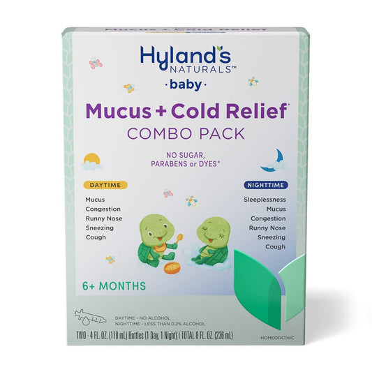 Bundle Of Hyland'S Baby Mucus + Cold Relief, Day & Night, Decongestant & Cough Relief, 8 Fl Oz + Organic Chest Rub, Soothe & Comfort, With Organic Lavender, Peppermint, & Chamomile 1.76 Oz