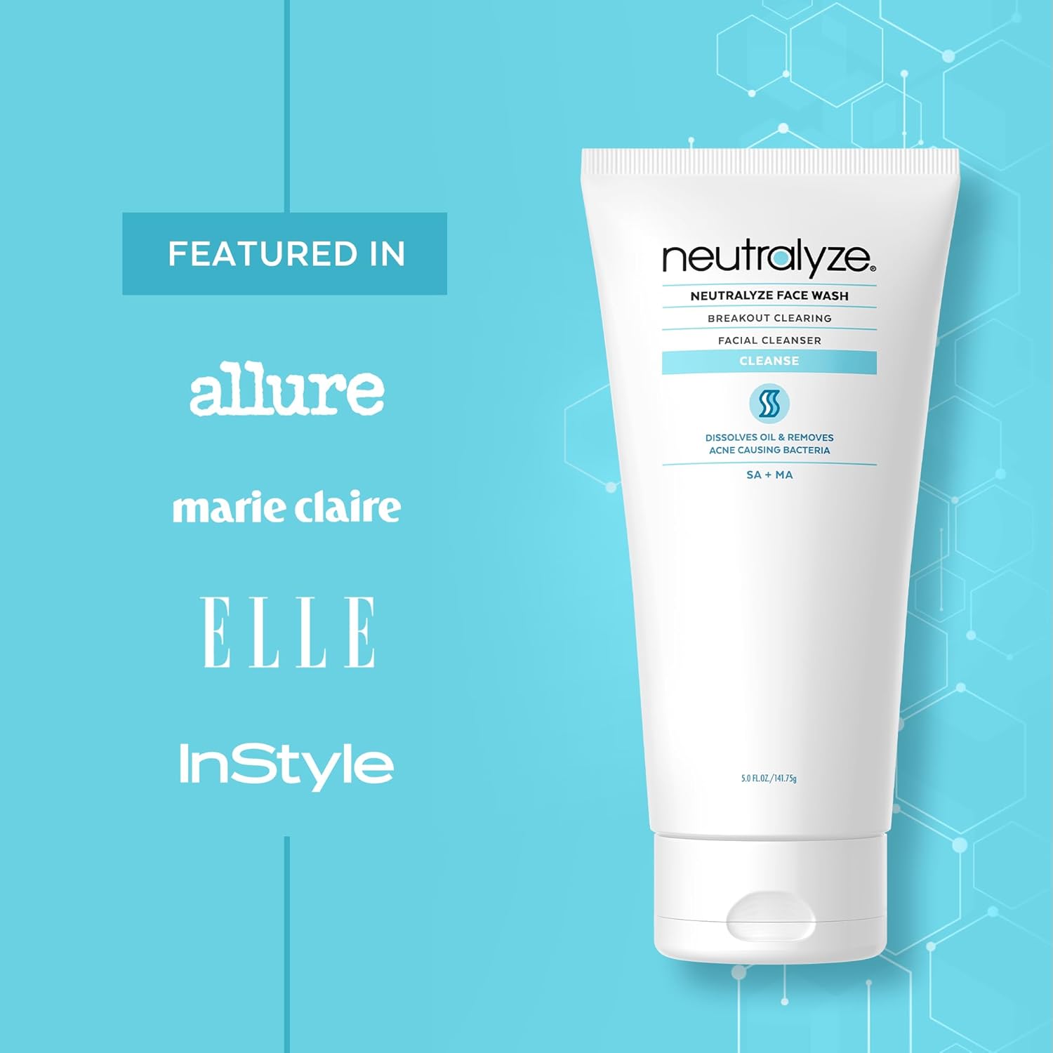 Neutralyze Acne Wash For Face With 2% Mandelic Acid & 2% Salicylic Acid - Professional Grade, A.H.A. + B.H.A. Facial Cleanser For Acne Prone Skin (90+ Day) : Beauty & Personal Care