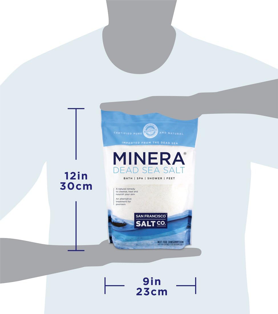 Minera Dead Sea Salt, 100% Pure & Natural, (3 x 5 lbs.) Fine Grain (0-1.7 -4mm) Bulk Bag, Easily Dissolving Dead Sea Salts for Soaking & Bathing, Skin Nourishing Fine Sea Salt, Unscented : Beauty & Personal Care