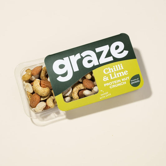 Graze - Vegan Savoury Snacks, High In Protein & Fibre - Packaging May Vary - (Bbq And Chilly & Lime)