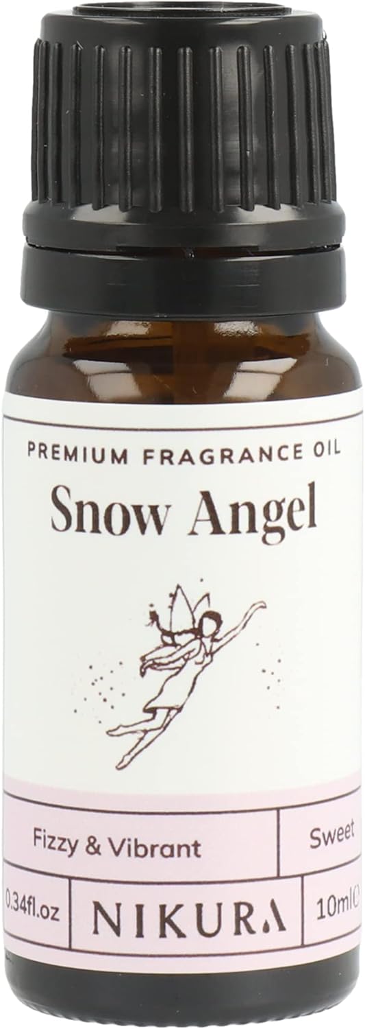 Nikura Snow Angel Fragrance Oil - 10Ml | Perfect For Soap And Candle Making, Wax Melts, Diffuser For Home, Oil Burners | Great For Use In Bath Bombs, Perfume Fragrance, Candle Scents | Vegan & Uk Made