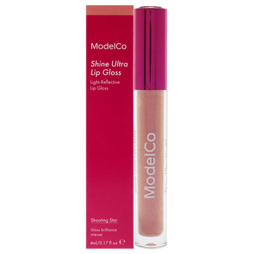 Modelco Shine Ultra Lip Gloss - Shimmer-Infused Formula - Light-Reflecting And Hydrating - Long-Wear, High-Shine Color And Volume - For Super Luscious Lips In Seconds - Striptease - 0.17 Oz