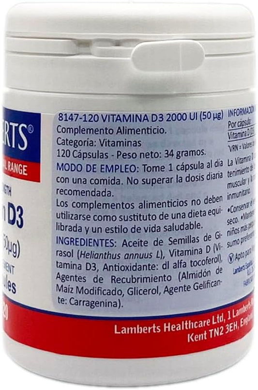 Lamberts Vitamin D3 2000Iu 120 Capsules