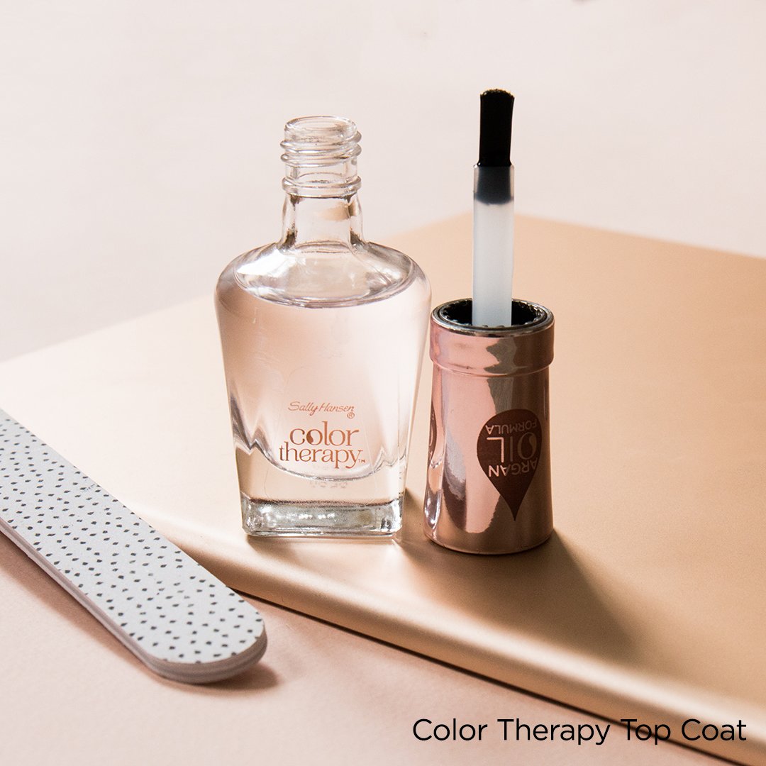 Sally Hansen Color Therapy™, Top Coat, Argan Oil, Long Lasting, Healthy Nails, Clear Nail Polish : Beauty & Personal Care
