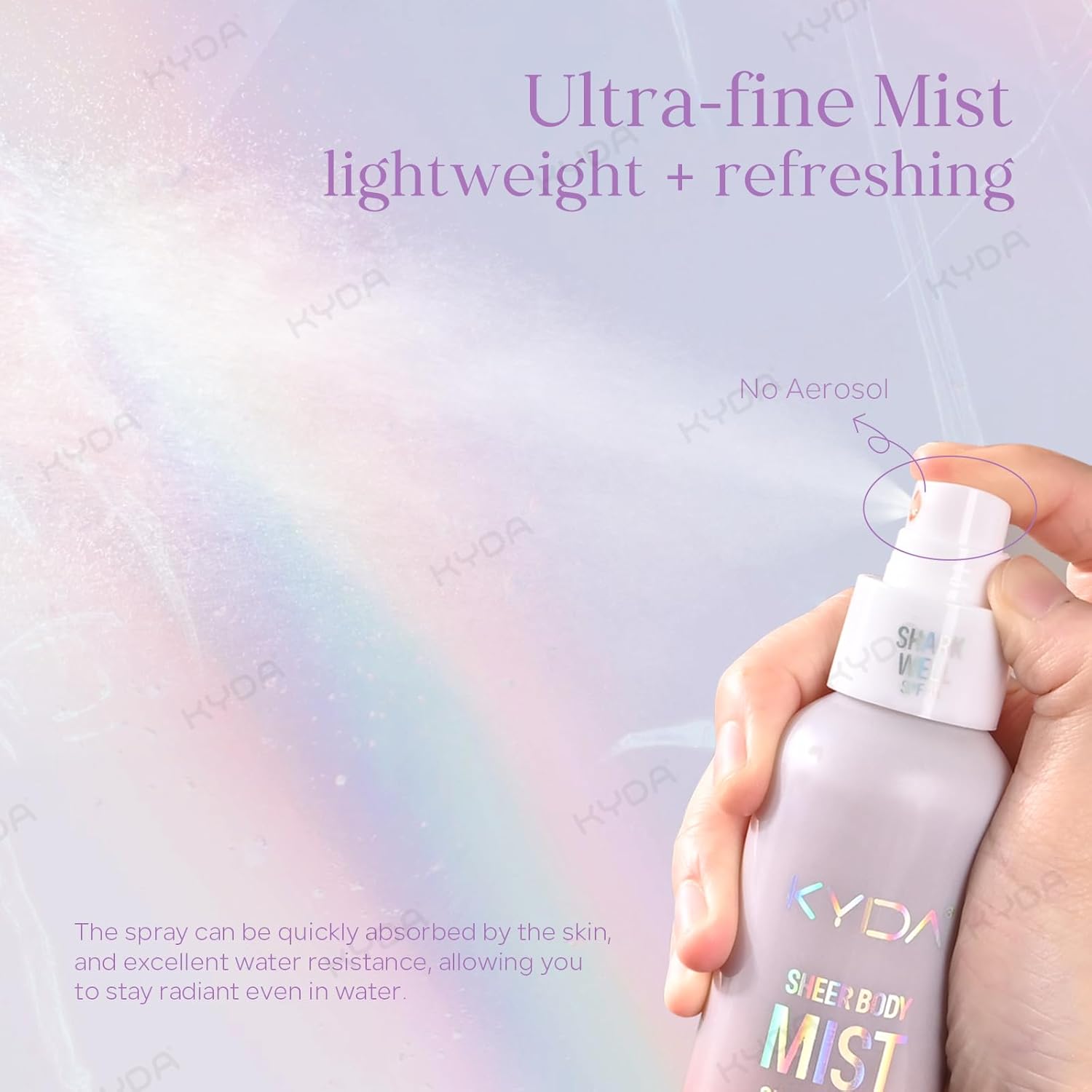 Kyda Sheer Body Sunscreen Mist, Spf 45, Radiant Glow Sunscreen Spray, Infused With Shimmer Body Oil, Ultra-Fine Glowing Mist, Quick Drying, Lightweight Hydrating Spray, 4.06 Fl Oz, Gold : Beauty & Personal Care