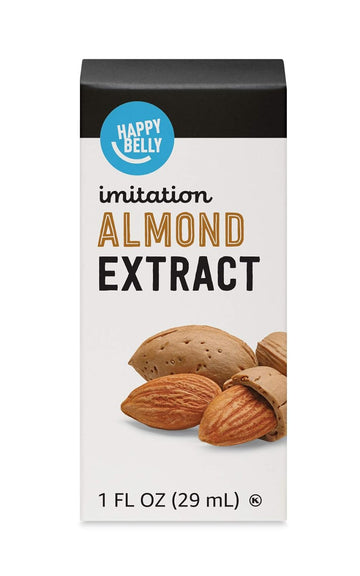 Amazon Brand - Happy Belly Imitation Almond Extract, 1 fl oz (Pack of 1)