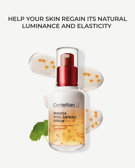 Valentines Day Gifts Centellian 24 Vital Capsule Serum (1.69Fl Oz) Moisturizing Ampoule For Skin Elasticity, Protection & Soothing. Teca, Centella Asiatica, Vitamin C, Collagen & Elastin