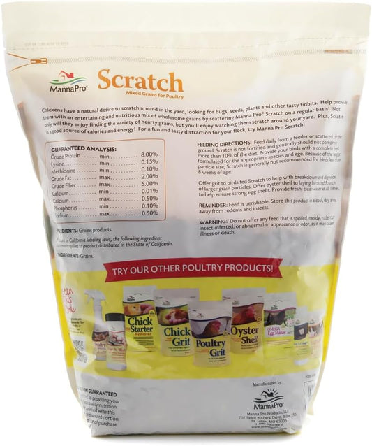 Manna Pro Ultimate Scratch Chicken Feed - Nutrient Rich Chicken Treat - 10 Lb Chicken Scratch