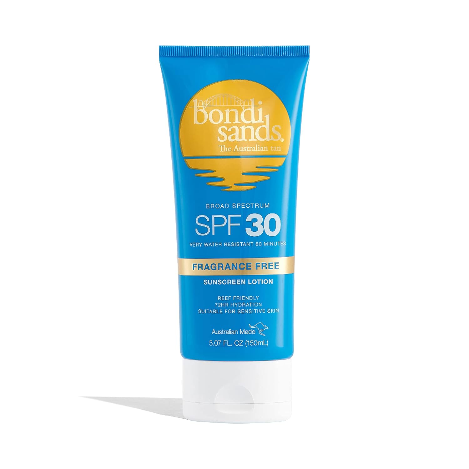 Bondi Sands Fragrance Free Sunscreen Body Lotion SPF 30 | Hydrating Broad Spectrum Protection, Sheer, Water Resistant, Reef Friendly* | 5.07 Oz/150 mL