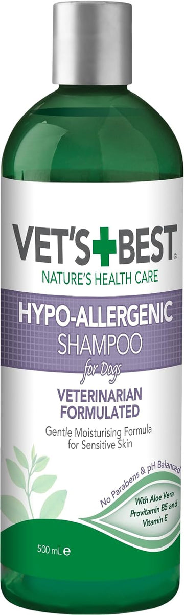 Vet's Best Hypo-Allergenic Shampoo for Dogs | Dog Shampoo for Sensitive Skin | Relieves Discomfort from Dry, Itchy Skin | Cleans, Moisturizes, and Conditions Skin and Coat 500ml?3165810004