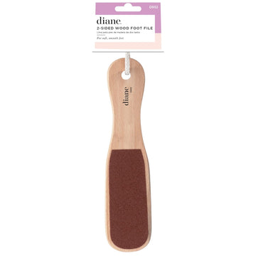 Diane 2-Sided Foot File – Smoother Feet and Callus Remover for Men and Women –Wood Handle – 10” x 2 3/8” – D932