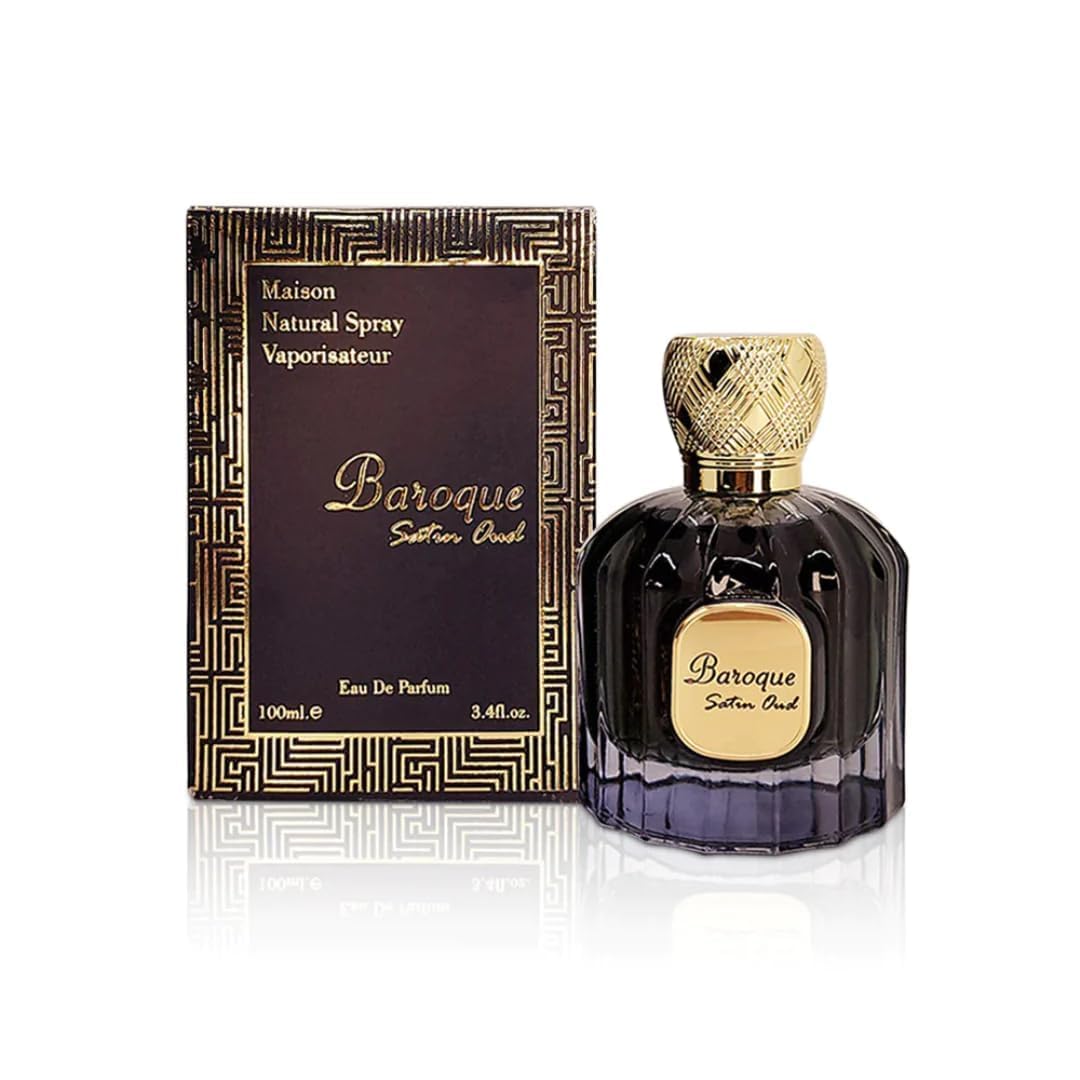 Maison Alhambra Baroque Satin Oud For Unisex Eau De Parfum Spray, 3.4 Ounce : Beauty & Personal Care