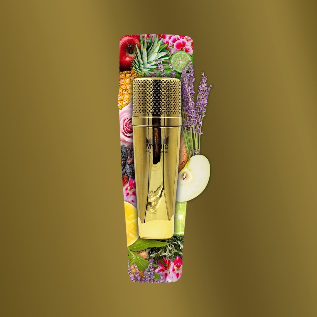 My Mic 100Ml Eau De Parfum - Microphone Shaped Bottle - Leather Fragrance For Men - Inspired By Pa.Co Rab.Anne One Million - By Laurelle London
