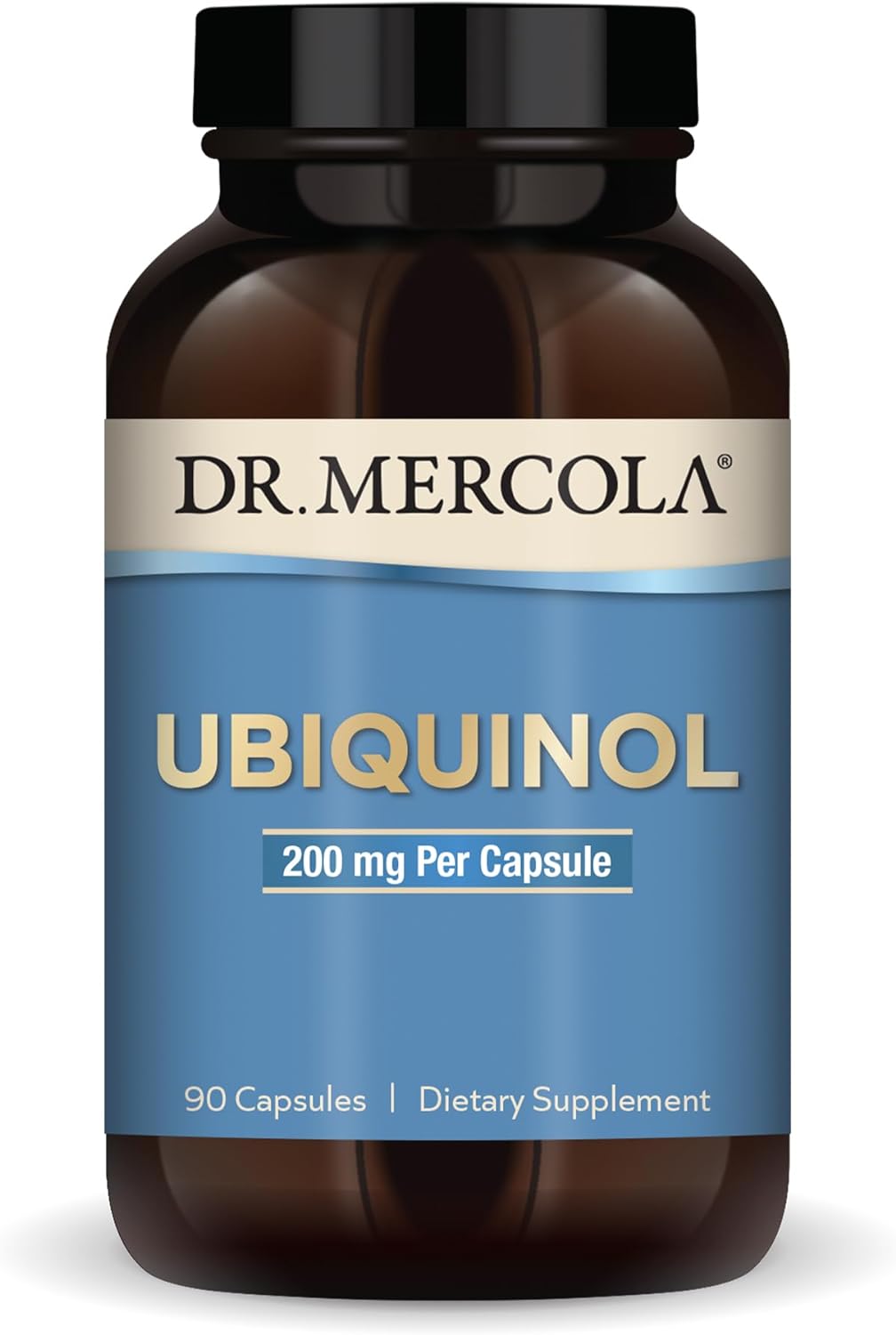 Dr. Mercola Ubiquinol, 90 Servings (90 Capsules), 200 mg Per Capsule, Dietary Supplement, Supports Energy Production, Non-GMO