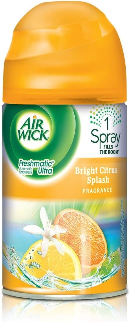 Air Wick Freshmatic Automatic Spray Air Freshener, Bright Citrus Splash, 4 Refills, 6.17 Ounce