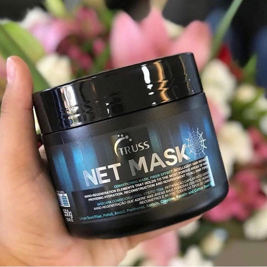 Truss Net Mask - Intensive Repair Hair Mask Bundle With Fluid Fix Leave-In Heat Protectant Styling Spray And Miracle Shampoo