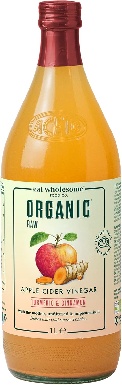 Eat Wholesome Organic Raw Apple Fire Cider Vinegar With Ginger, Turmeric & Chilli, 1L