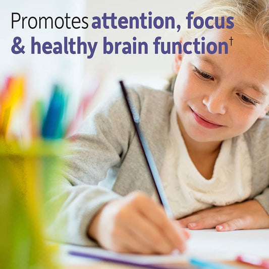 Garden Of Life Dr. Formulated Attention And Focus For Kids, Supplement Promotes Healthy Brain Function, Concentration With Organic Wild Blueberry, Pine Bark, Vitamin C, D And Probiotics, 60 Count