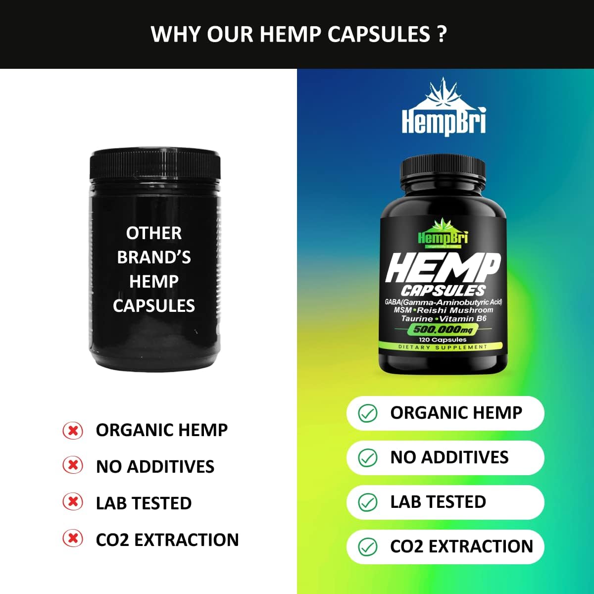 Hempbri Hemp Oil Extract Capsules for Joint Support Your Health Sleep Supplement Pill Tablets Immune Natural Seed Oils Powder (Pack of 1) : Health & Household