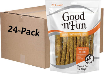Good'N'Fun Crunchy Rawhide Sticks Dog Chews/Chicken Flavor Dog Treats