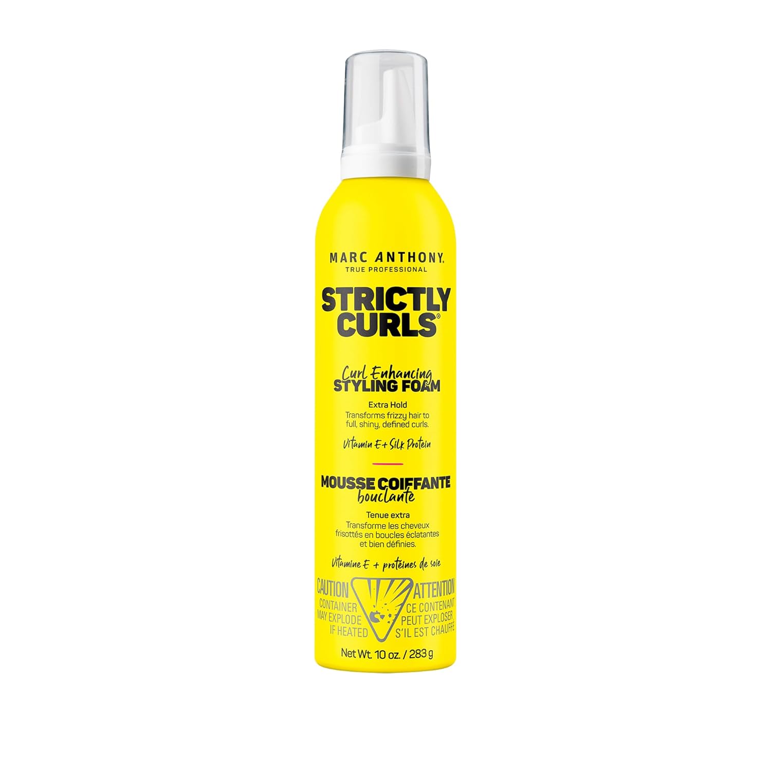 Marc Anthony Strictly Curl Enhancing Styling Foam , Extra Hold - Vitamin E & Silk Proteins Transforms Frizzy Hair To Full , Shiny , Defined Curls - Sulfate-Free Anti-Frizz Mousse Product