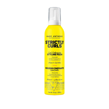 Marc Anthony Strictly Curl Enhancing Styling Foam , Extra Hold - Vitamin E & Silk Proteins Transforms Frizzy Hair To Full , Shiny , Defined Curls - Sulfate-Free Anti-Frizz Mousse Product