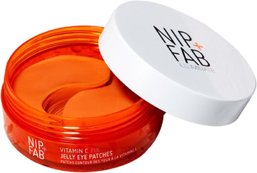 Nip+Fab Vitamin C Fix Jelly Eye Patches, 20 Pairs, Brightening Hydro Gel For Under-Eyes With 3 Stable Forms Of Vitamin C