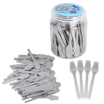 Pana 200Pcs Cosmetic Make Up Disposable Plastic 2.5" Spatulas Skin Care Facial Cream Mask Spatula (Purple-200 Pieces In A Box)