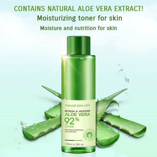 Bioaqua 92% Aloe Vera Refresh Moisturizing Toner Natural Plant Skin Care 120Ml