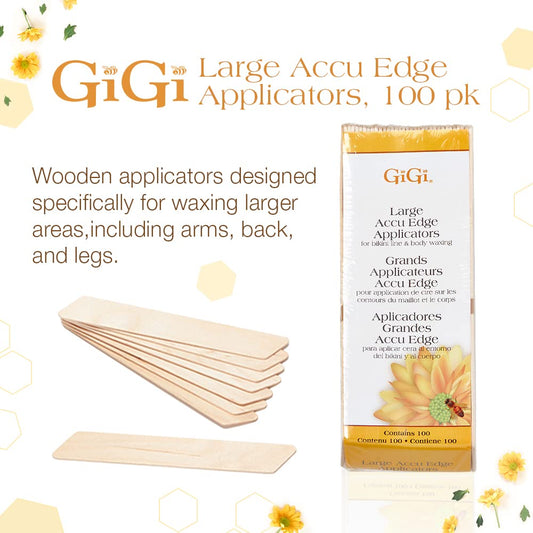Gigi Accu Edge Wax Spatulas, 100 applicator