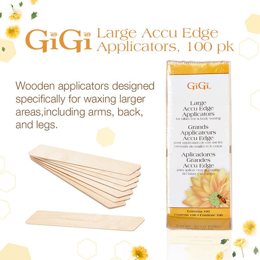 Gigi Accu Edge Wax Spatulas, 100 Applicator