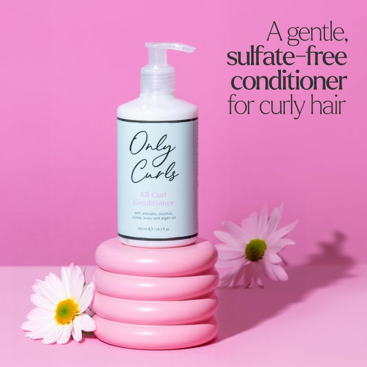 Only Curls All Curl Conditioner, 300Ml, Curly Hair Care Conditioner, Silicone-Free, Gentle Formula, Hydrating, Gentle & Detangling, Soft, Defined, Frizz-Free Curls, For All Curly Hair Types