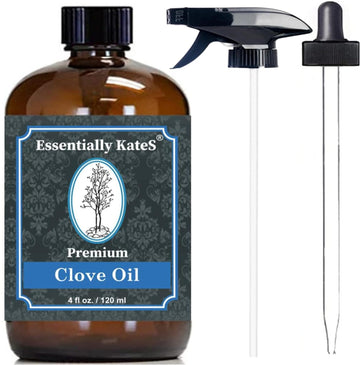 Clove Oil 4 Oz With Sprayer And Dropper- 100% Pure And Natural - Hair Care, Skin Care, Diffuser, Garden, And Aromatherapy