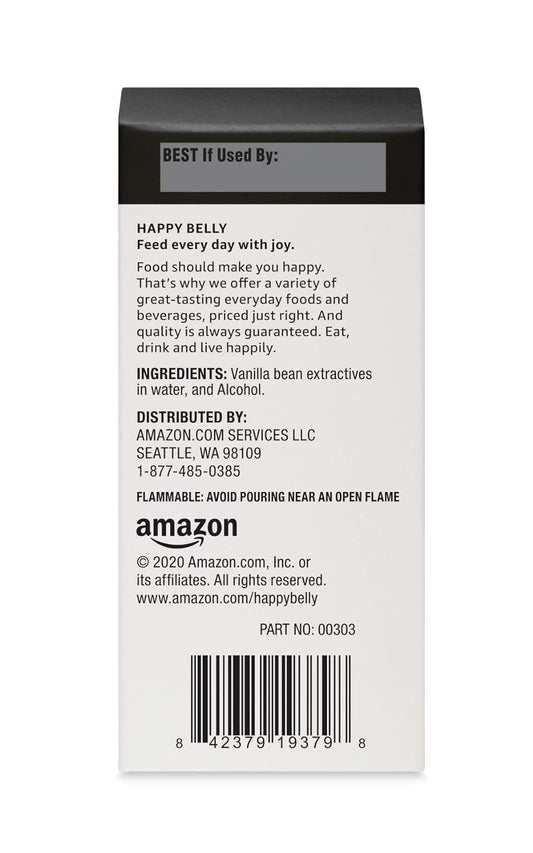 Amazon Brand - Happy Belly Pure Vanilla Extra, 1 fl oz (Pack of 1)