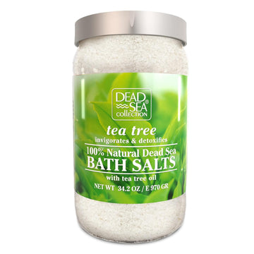 Dead Sea Collection Bath Salts With Tea Tree – Pure Dead Sea Salt And Tea Tree Oil - Nourishing Soothing And Relaxing Skin And Muscle – 34.2 Oz
