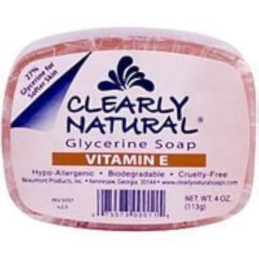 Clearly Natural Bar Soap Glycerine Vit E 4 Oz : Beauty & Personal Care
