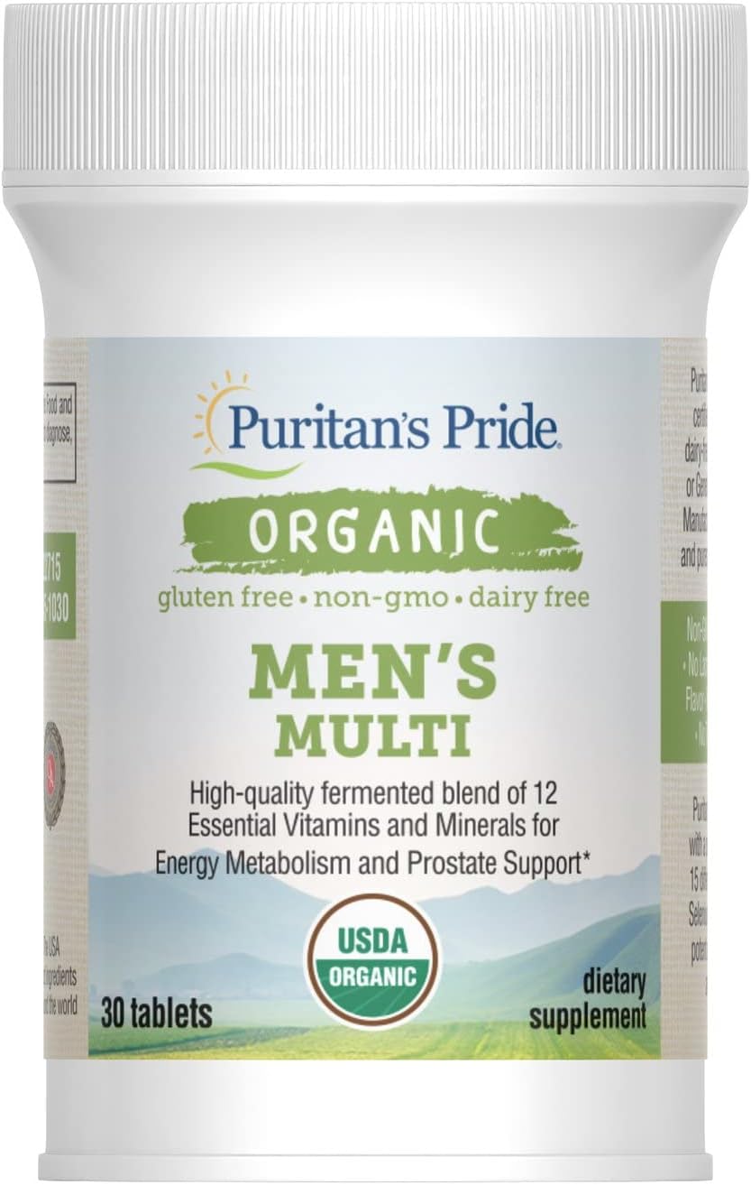 Puritan'S Pride Organic Men'S Multivitamin For Prostate Support And Energy