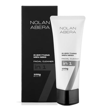 Abera Nolan Daily Facial Cleanser For Men - Oil Control & Deep Cleansing, 3.53Oz