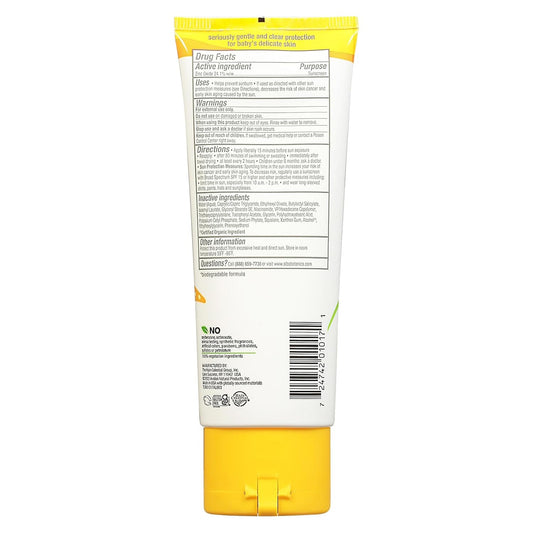 Alba Botanica Baby Sunscreen For Face And Body, Sheer Mineral Sunscreen Lotion, Broad Spectrum Spf 50, Water Resistant And Fragrance-Free, 3 Fl Oz (Packaging May Vary)