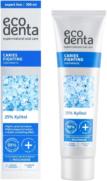 Ecodenta Extra Fresh Toothpaste With Natural Mineral Water I Remineralizing Toothpaste Provides Fresh Breath, Strengthens Tooth Enamel And Fights Tooth Decay I Natural Ingredients, 75Ml