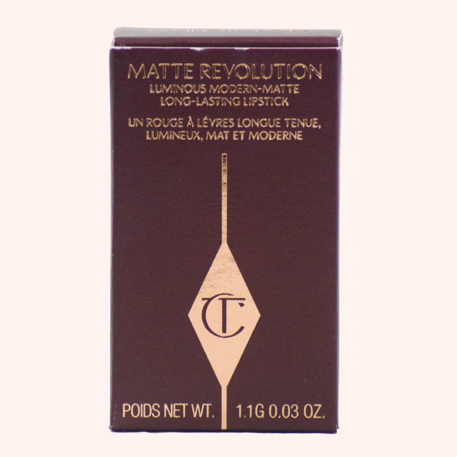 Charlotte Tilbury Matte Revolution Luminous Modern-Matte Long-Lasting Lipstick Mini Travel Size Charm - Pillow Talk 2 Medium : Beauty & Personal Care