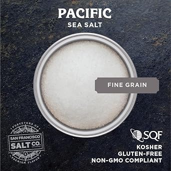 Pacific Ocean Gourmet Sea Salt - 2 Lbs. Fine Grain By San Francisco Salt Company